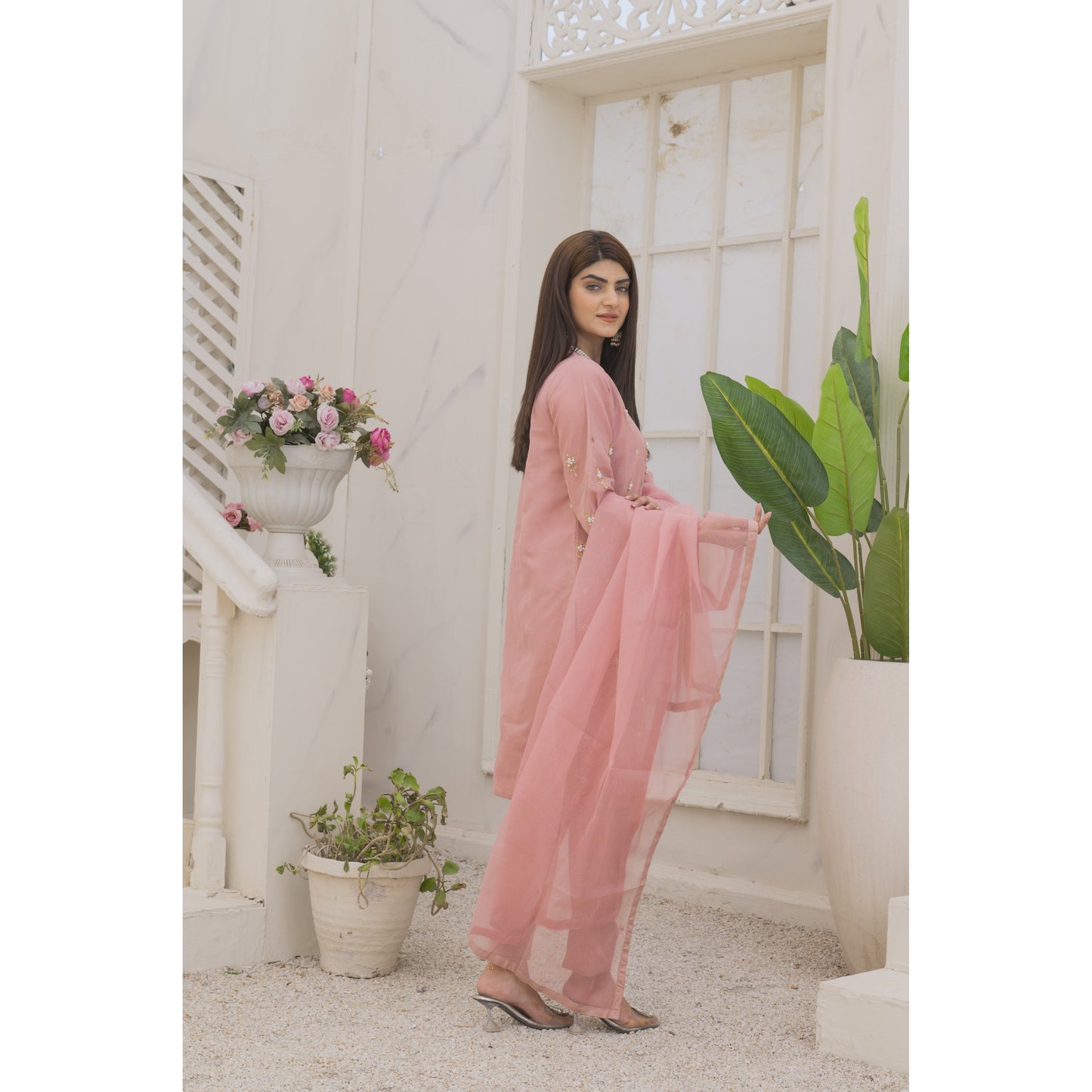 Handmade Neckline Stitched 3-pc